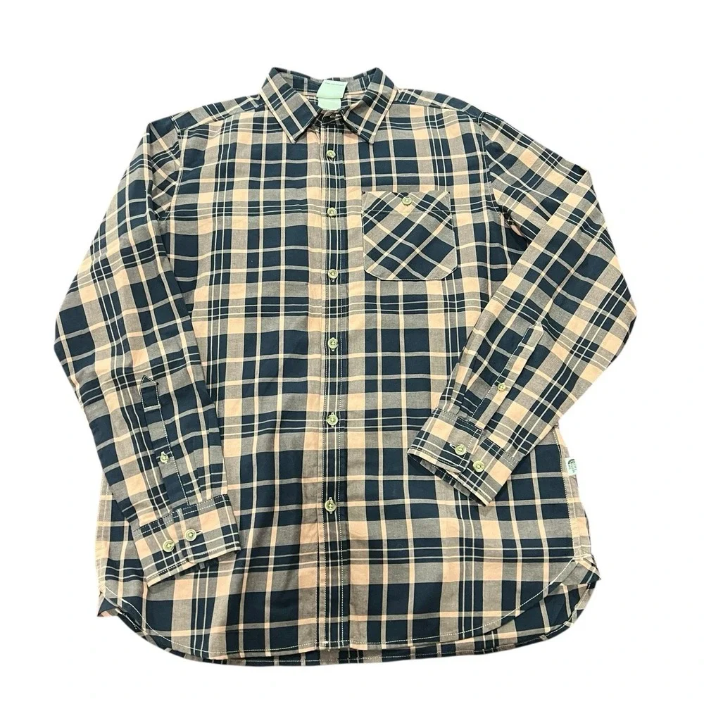 The North Face Men Shirt Size M Pink Plaid Button Up‎ Long Sleeve Collared